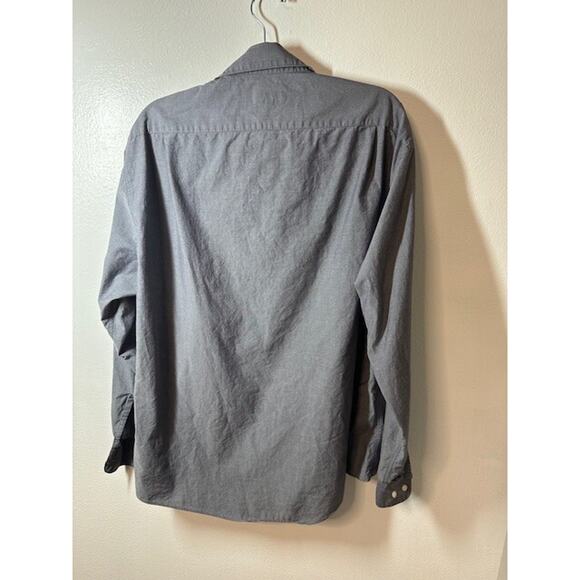 Calvin Klein Gray Button Down Long Sleeve Shirt Casual Mens Size 16/34/35 - Picture 2 of 5